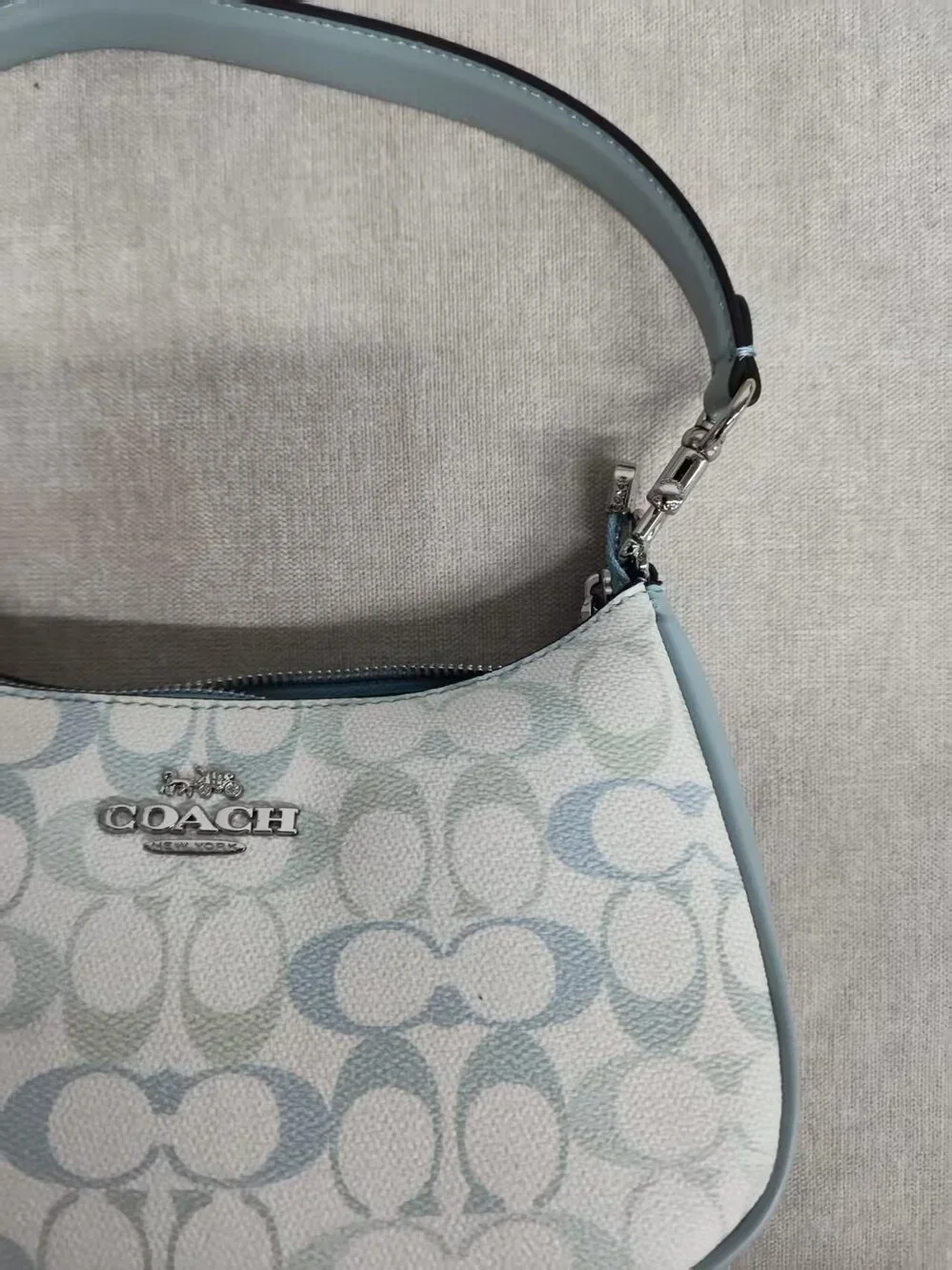 💙 Coach Signature Monogram Hobo Shoulder Bag